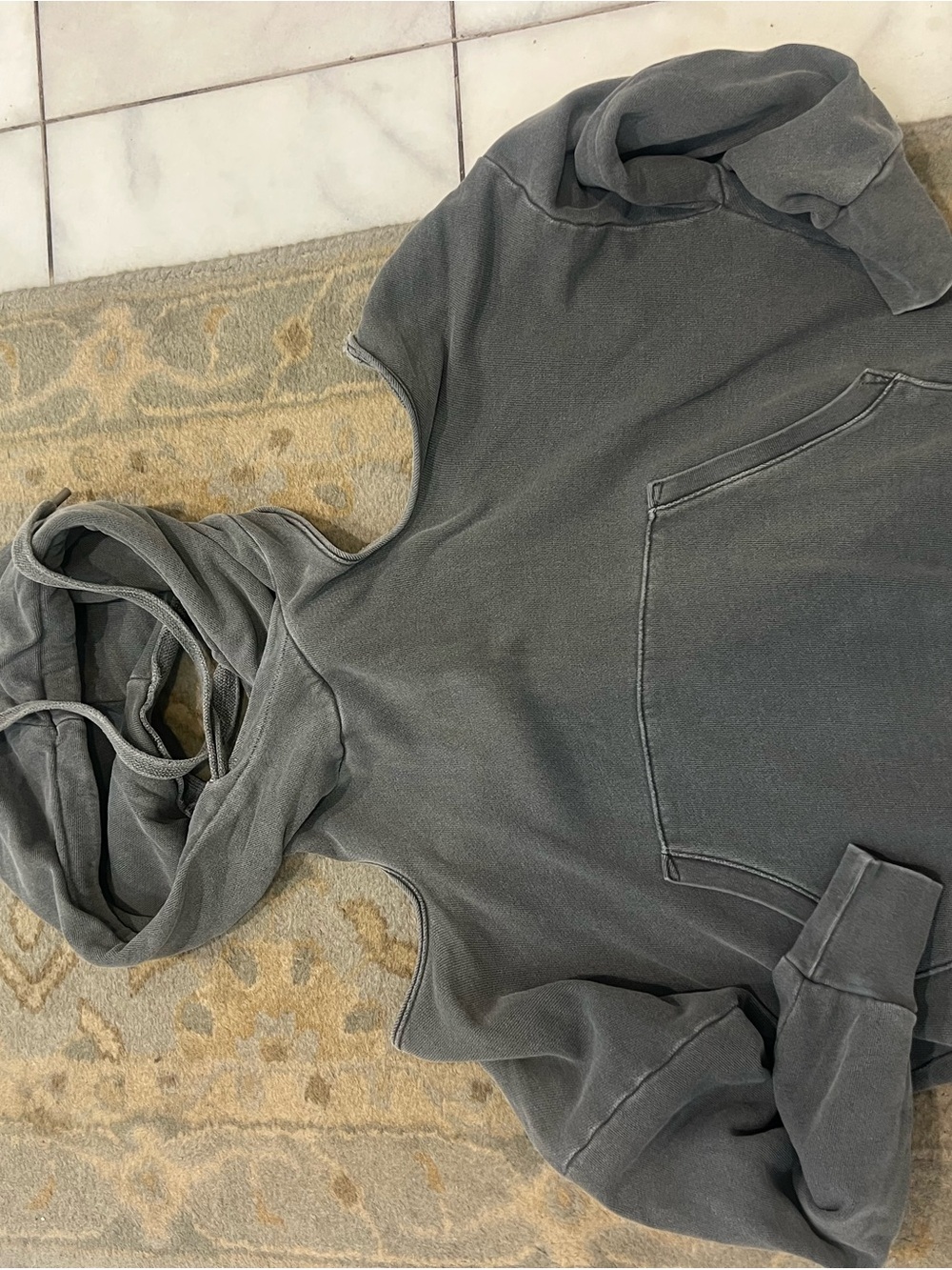 NSF Gray Hooded Pullover with Brushed Interior